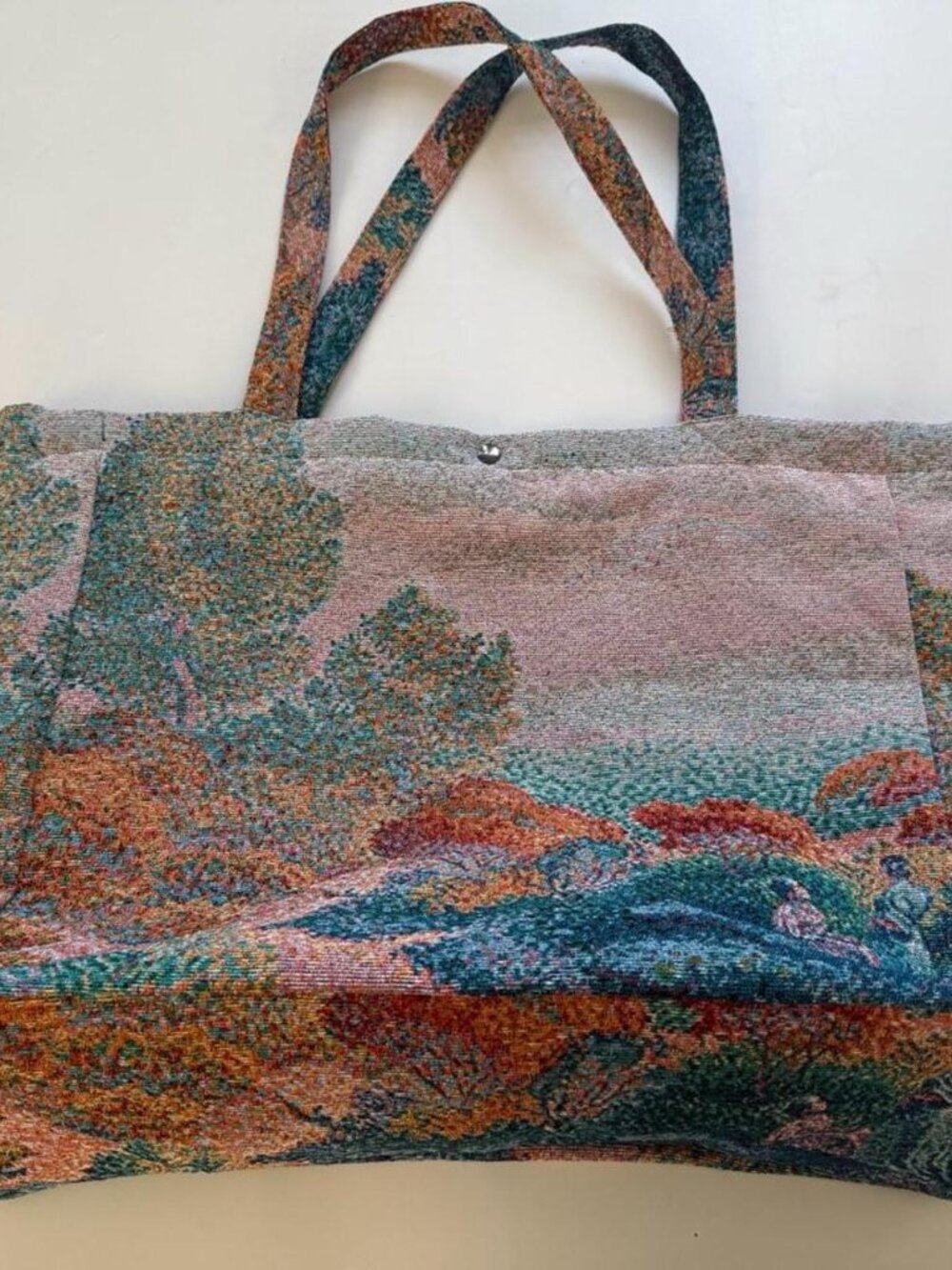 Art Tapestry Tote Bag - Two Women by the Shore, Mediterranean